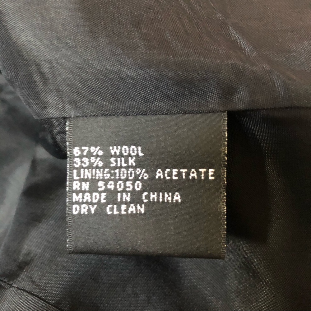 Albert Nipon Wool Silk Blend Black Event Jacket S… - image 8